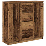 Buffet avec tiroirs vieux bois 100,5x35x98,5 cm bois ingénierie