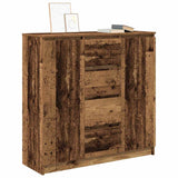 Buffet avec tiroirs vieux bois 100,5x35x98,5 cm bois ingénierie