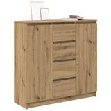 Buffet tiroirs chêne artisanal 100,5x35x98,5 cm bois ingénierie