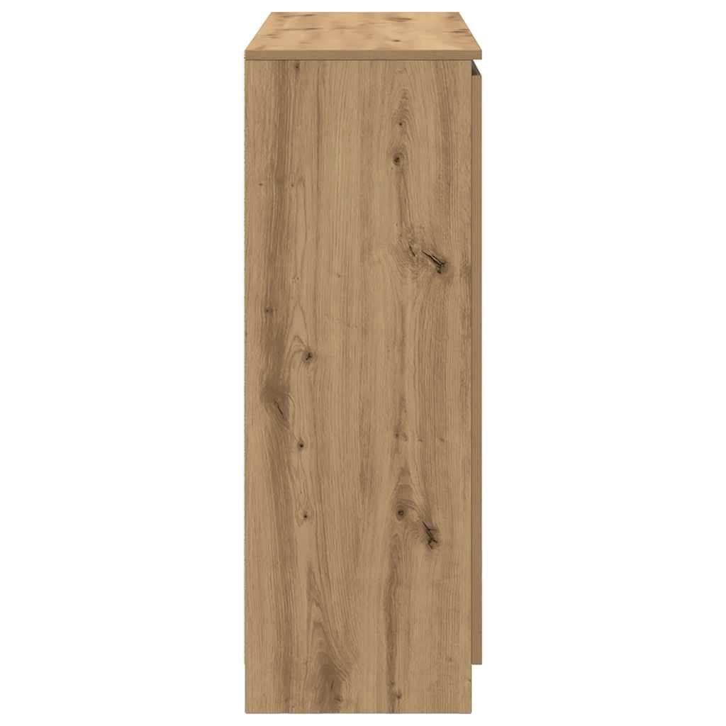 Buffet tiroirs chêne artisanal 100,5x35x98,5 cm bois ingénierie