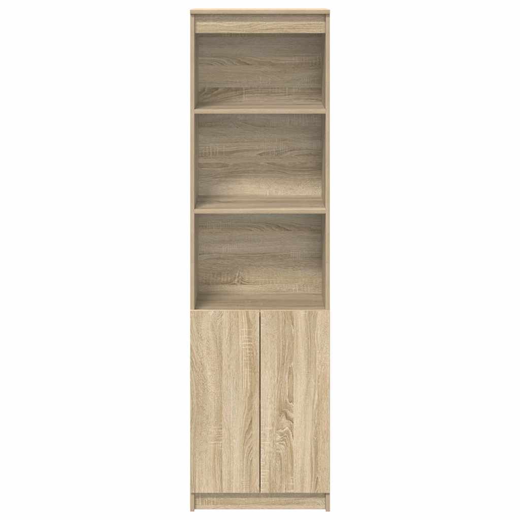 High sideboard sonoma oak 50x35x180 cm engineered wood