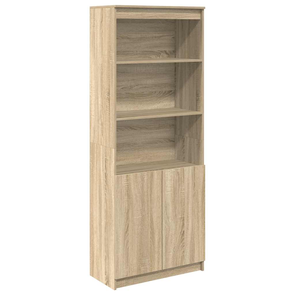 Buffet haut chêne sonoma 70x35x180 cm bois d'ingénierie