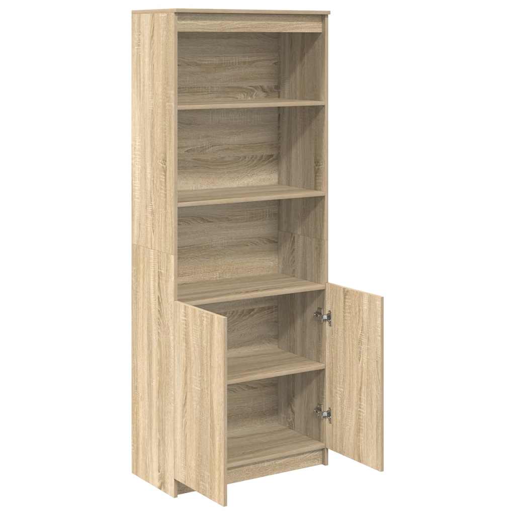 Buffet haut chêne sonoma 70x35x180 cm bois d'ingénierie