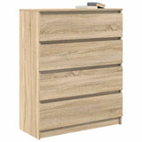 Buffet chêne sonoma 80x35x99 cm bois d'ingénierie