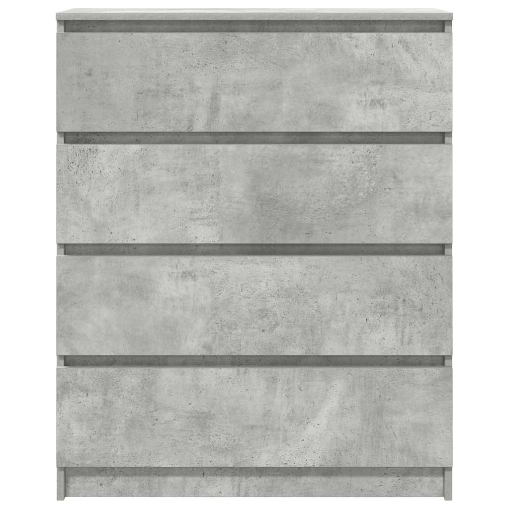 Concrete gray sideboard 80x35x99 cm engineered wood