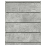 Concrete gray sideboard 80x35x99 cm engineered wood