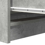 Concrete gray sideboard 80x35x99 cm engineered wood