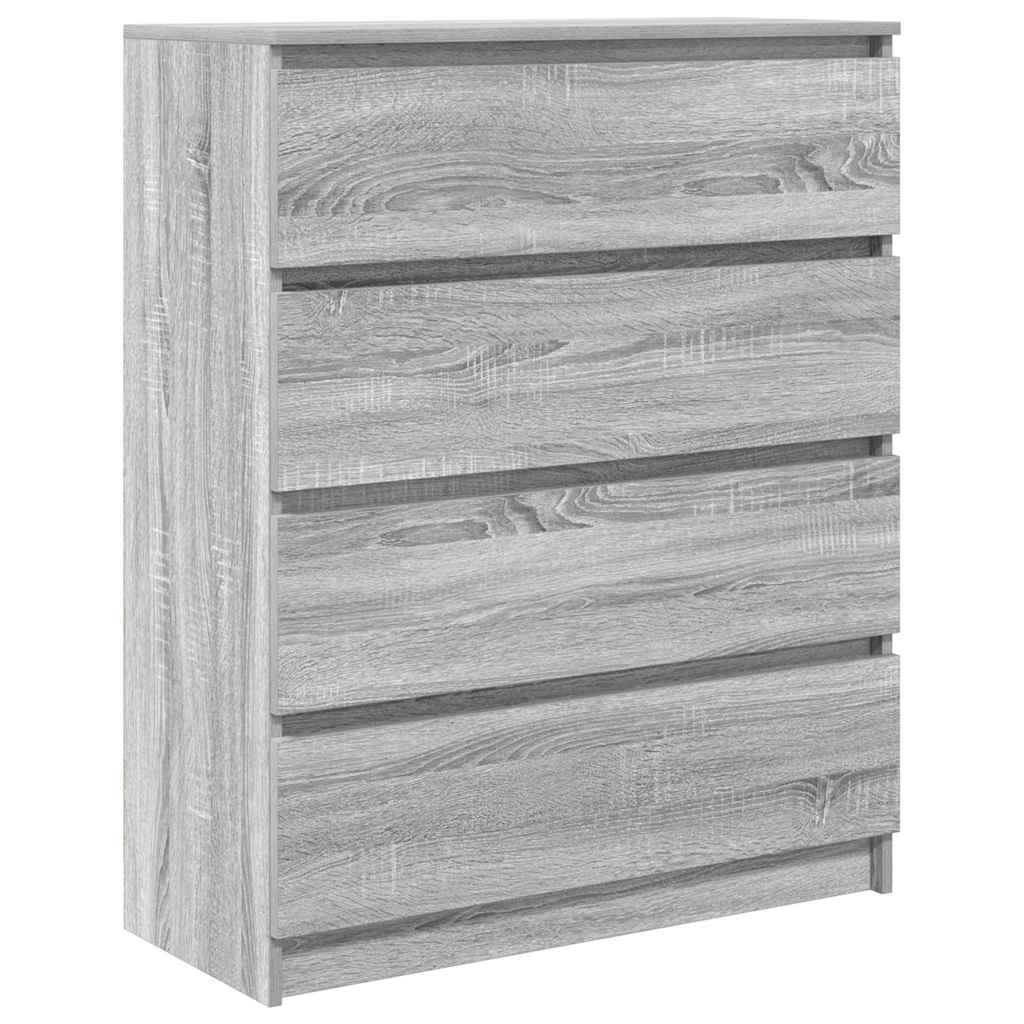 Sonoma gray sideboard 80x35x99 cm engineered wood