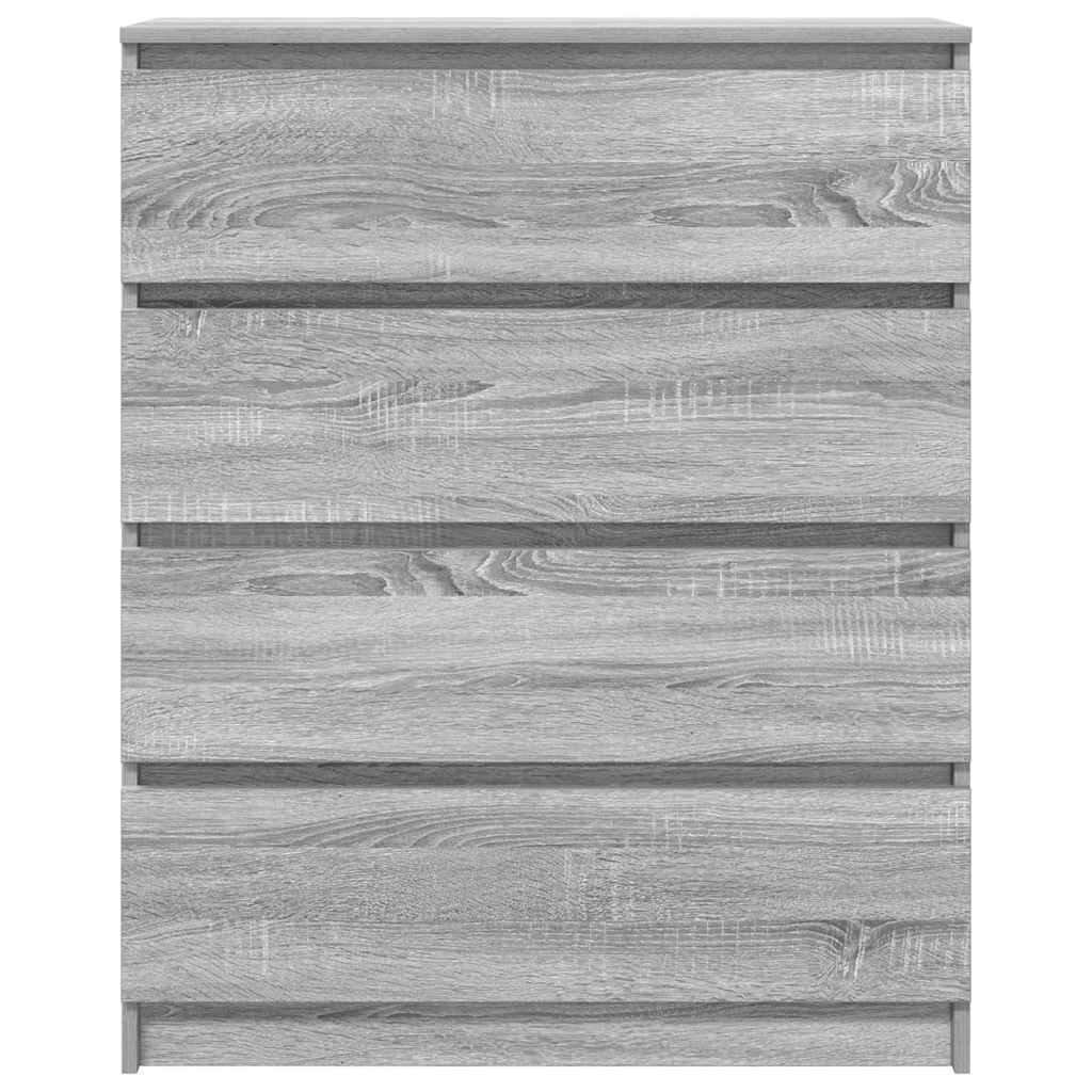 Sonoma gray sideboard 80x35x99 cm engineered wood