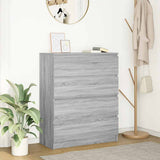 Sonoma gray sideboard 80x35x99 cm engineered wood