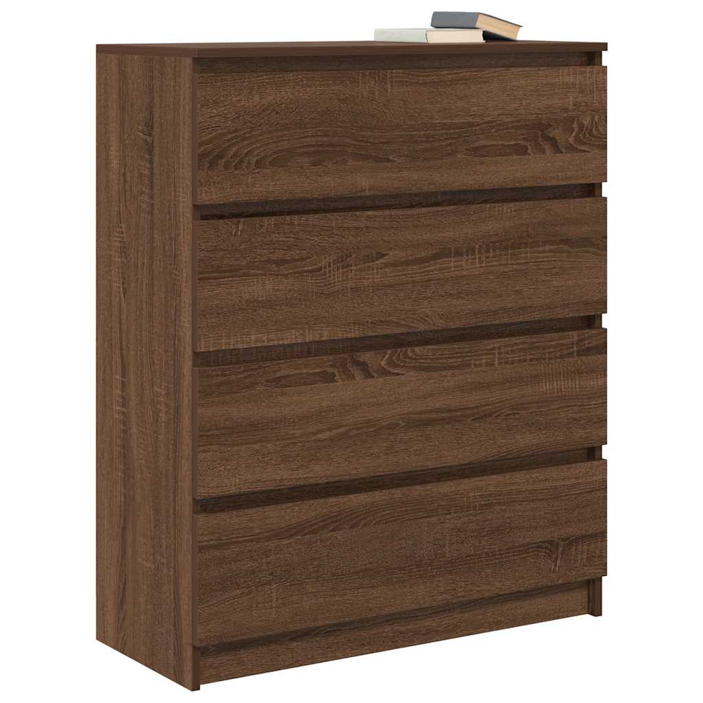 Brown oak sideboard 80x35x99 cm engineered wood