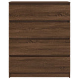 Brown oak sideboard 80x35x99 cm engineered wood