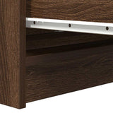 Brown oak sideboard 80x35x99 cm engineered wood