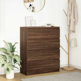 Brown oak sideboard 80x35x99 cm engineered wood