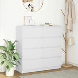 White sideboard 100x35x99 cm engineered wood