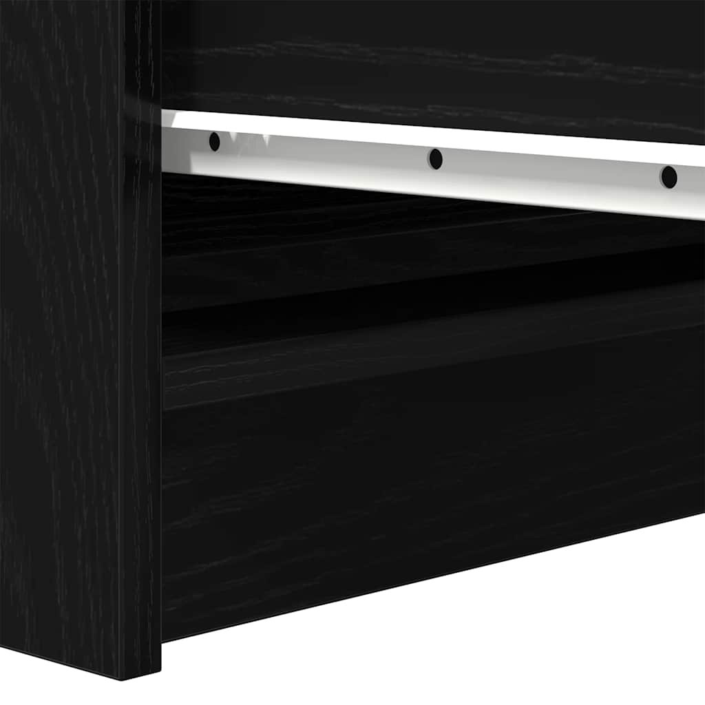 Black oak sideboard 100x35x99 cm engineered wood