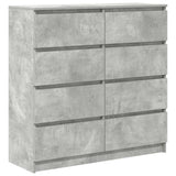 Concrete gray sideboard 100x35x99 cm engineered wood