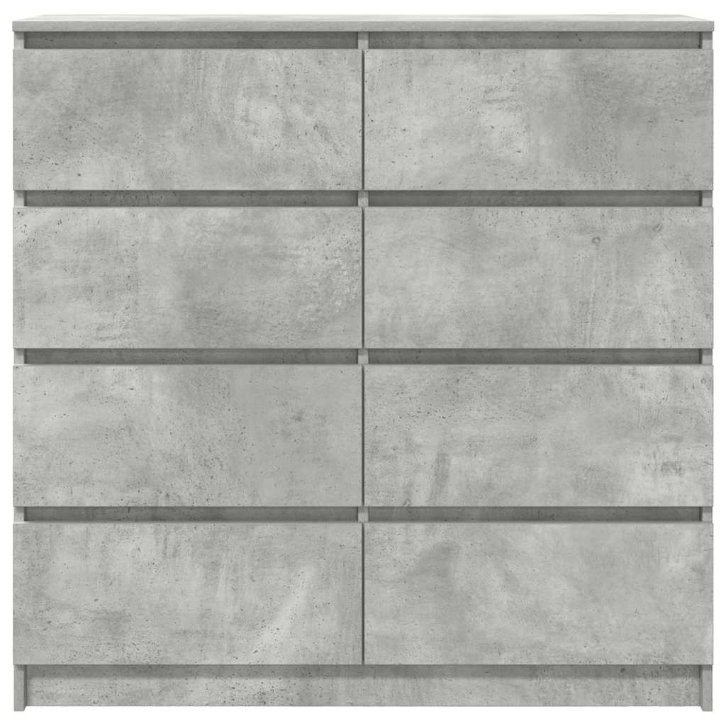 Concrete gray sideboard 100x35x99 cm engineered wood