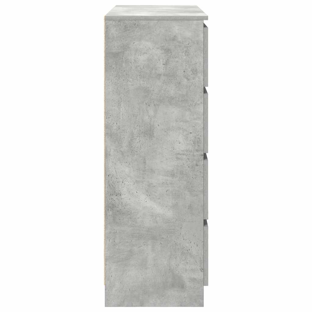 Concrete gray sideboard 100x35x99 cm engineered wood