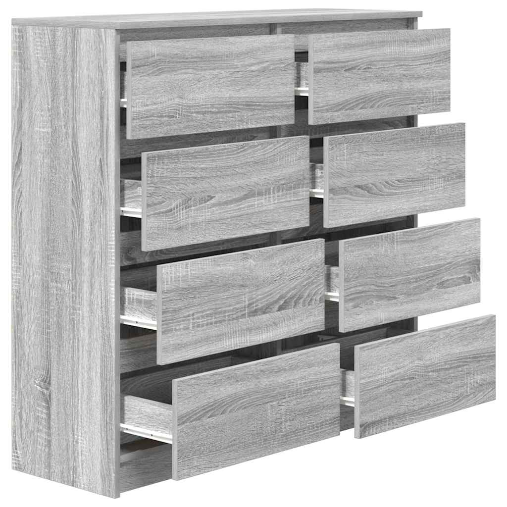 Buffet sonoma gris 100x35x99 cm bois d'ingénierie