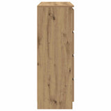 Buffet chêne artisanal 100x35x99 cm bois d'ingénierie