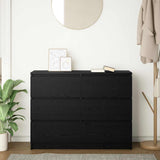 Buffet chêne noir 100x35x76 cm bois d'ingénierie