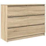 Buffet chêne sonoma 100x35x76 cm bois d'ingénierie