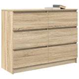 Buffet chêne sonoma 100x35x76 cm bois d'ingénierie