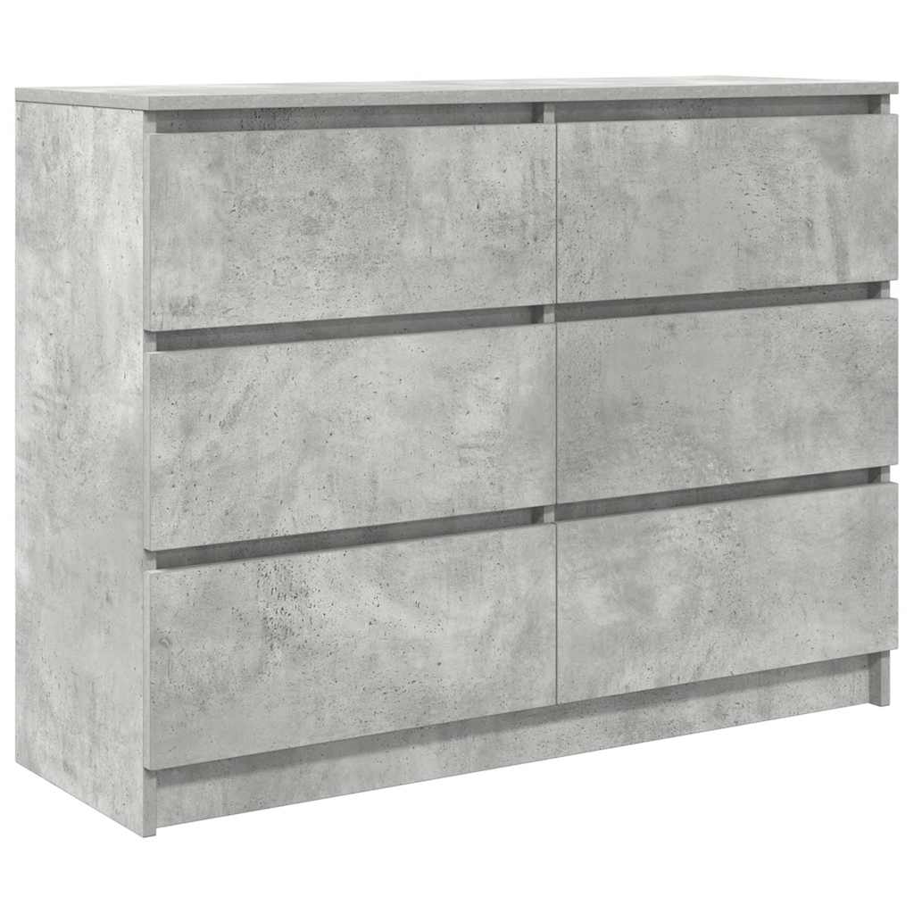 Concrete Grey Sideboard 100x35x76 cm Engineered Wood