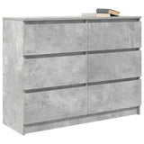 Concrete Grey Sideboard 100x35x76 cm Engineered Wood