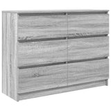 Buffet sonoma gris 100x35x76 cm bois d'ingénierie