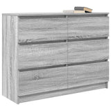 Buffet sonoma gris 100x35x76 cm bois d'ingénierie