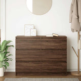 Brown oak sideboard 100x35x76 cm engineered wood