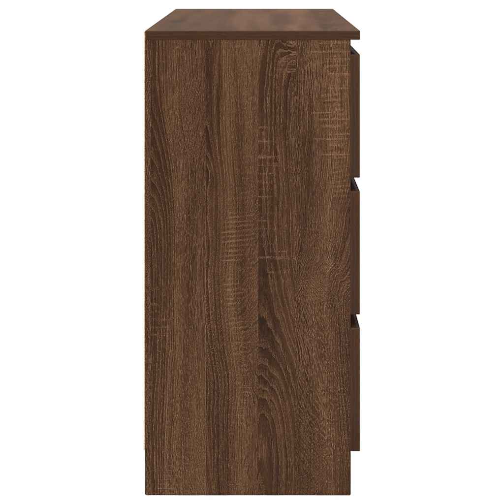 Buffet chêne marron 100x35x76 cm bois d'ingénierie