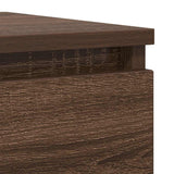 Buffet chêne marron 100x35x76 cm bois d'ingénierie