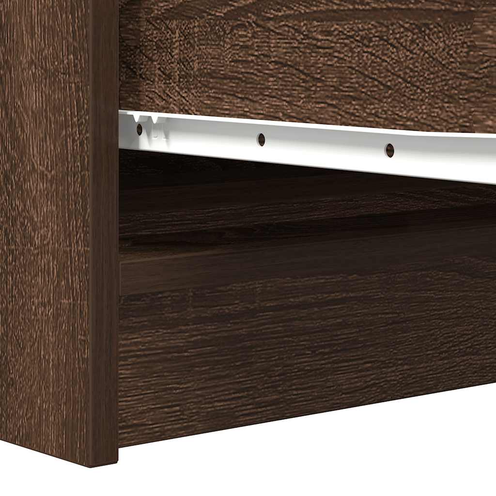 Brown oak sideboard 100x35x76 cm engineered wood