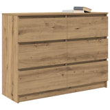 Handcrafted oak sideboard 100x35x76 cm engineered wood