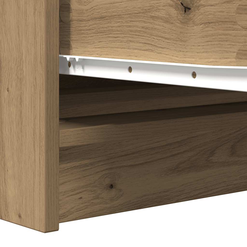 Handcrafted oak sideboard 100x35x76 cm engineered wood