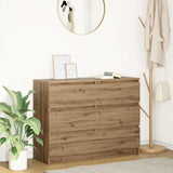 Handcrafted oak sideboard 100x35x76 cm engineered wood