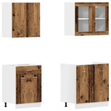 Ensemble d'armoires de cuisine 4 pcs vieux bois