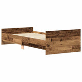 Cadre de lit sans matelas vieux bois 100x200 cm bois ingénierie