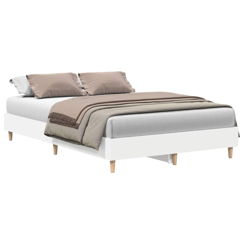 Cadre de lit sans matelas blanc 120x200 cm bois ingénierie