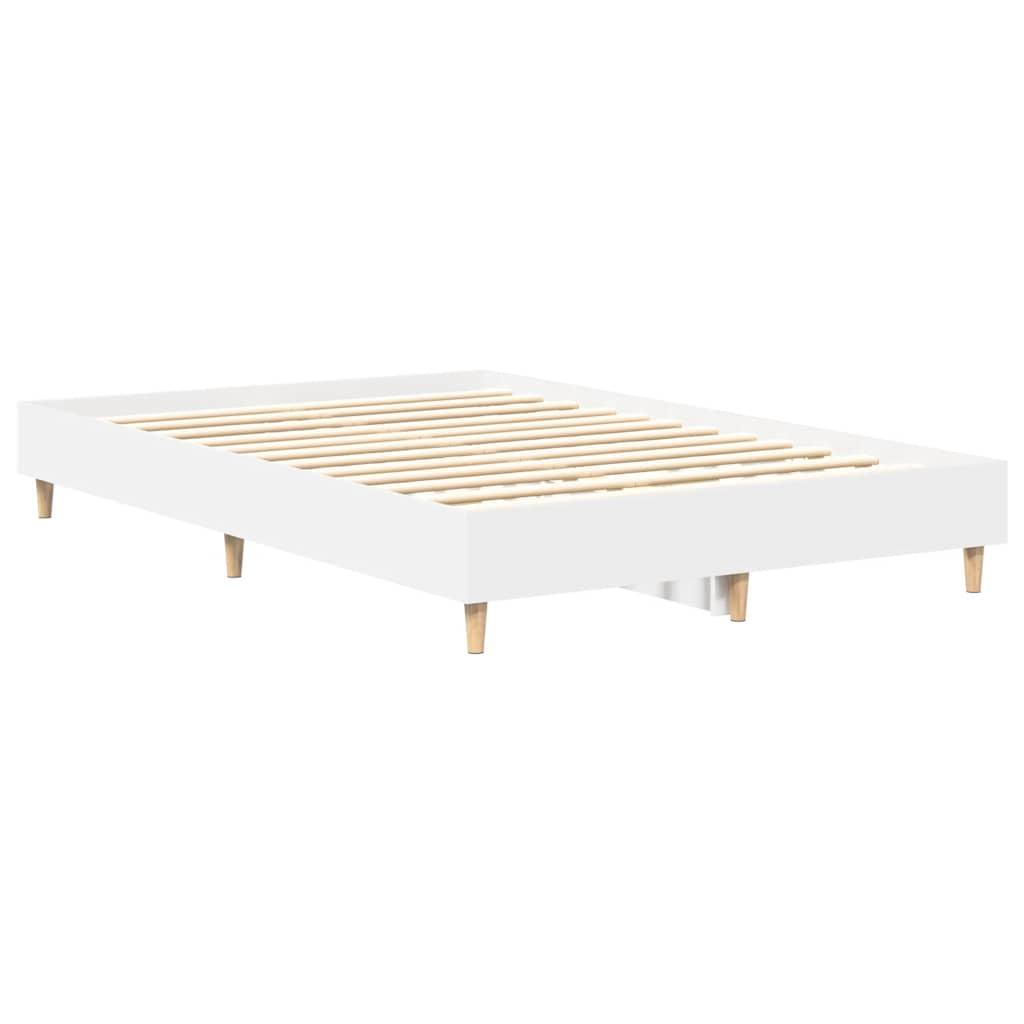 Cadre de lit sans matelas blanc 120x200 cm bois ingénierie