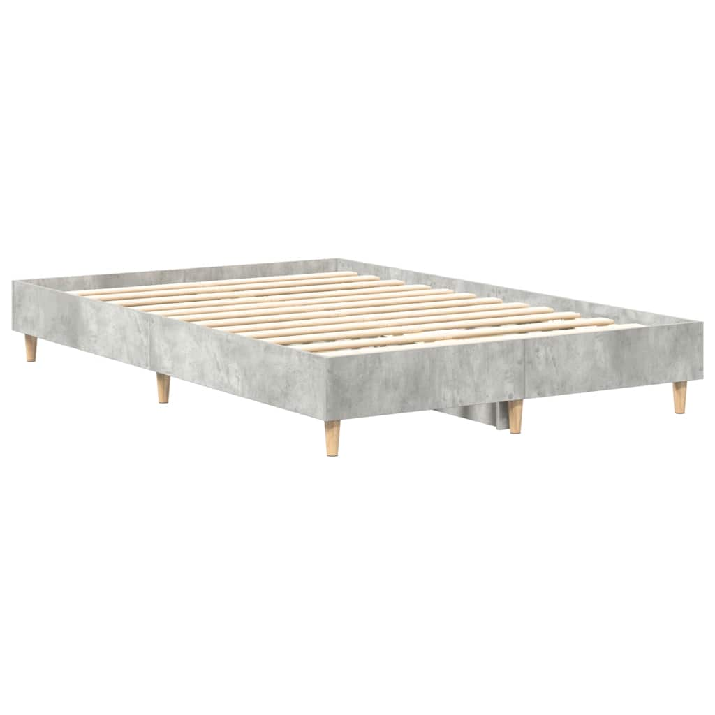 Cadre de lit sans matelas gris béton 120x200 cm bois ingénierie