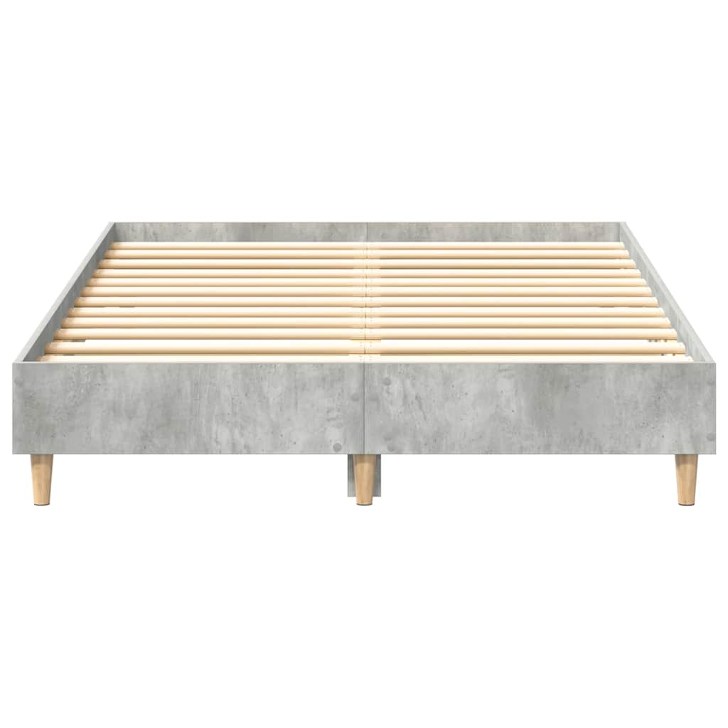 Cadre de lit sans matelas gris béton 120x200 cm bois ingénierie