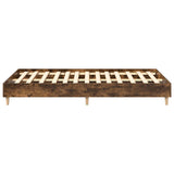 Cadre de lit sans matelas chêne fumé 120x200 cm bois ingénierie