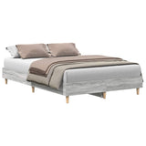 Cadre de lit sans matelas sonoma gris 120x200cm bois ingénierie