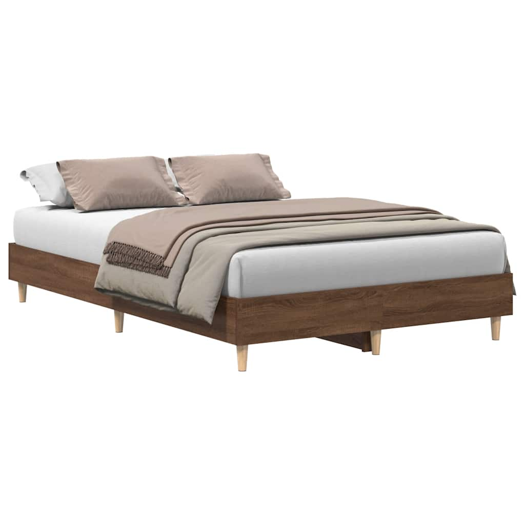 Cadre de lit sans matelas chêne marron 120x200 cm