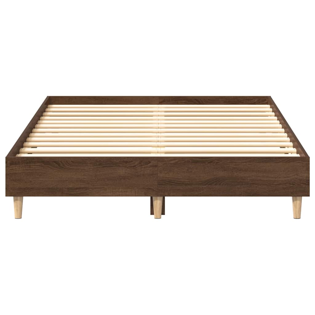 Cadre de lit sans matelas chêne marron 120x200 cm