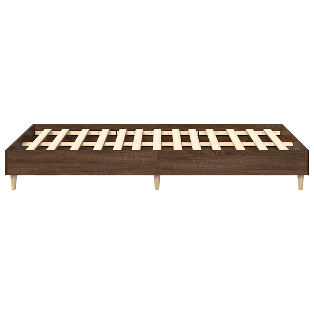 Cadre de lit sans matelas chêne marron 120x200 cm